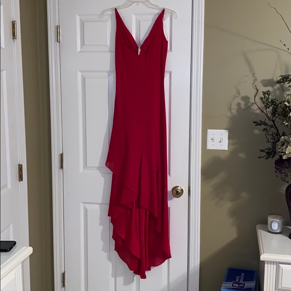 Red Semi-Formal Dress with embellishment